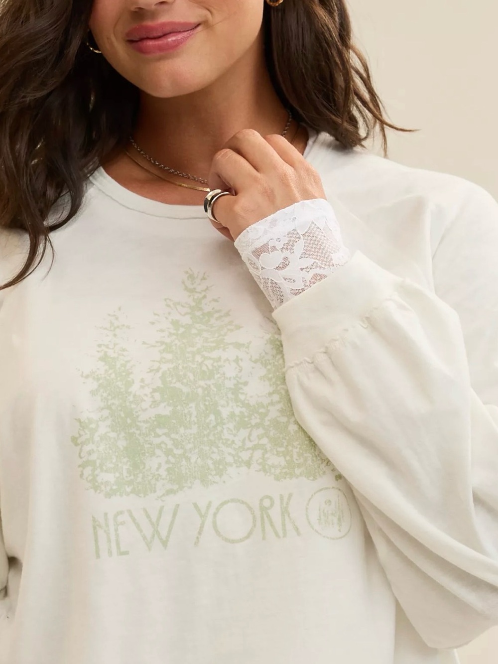 Aerie Cozy Long Sleeve Oversized Boyfriend T-Shirt Soft Muslin